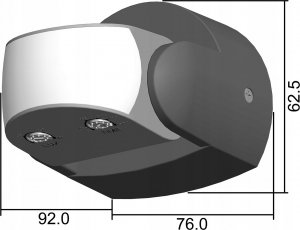 Maclean Czujnik ruchu PIR Maclean, na podczerwień, IP65, czarny, zasięg 12m, max. obiążenie 800/1200W, MCE468 B 4