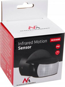 Maclean Czujnik ruchu PIR Maclean, na podczerwień, IP65, czarny, zasięg 12m, max. obiążenie 800/1200W, MCE468 B 8