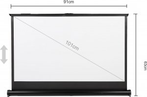Ekran do projektora Maclean Ekran projekcyjny przenośny Maclean, kompaktowy, biurkowy, 40", 16:9, MC-962 12