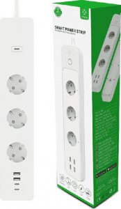 Listwa zasilająca Woox WOOX R6132 Inteligentna Smart listwa WiFi, 3 gniazda AC, 2 porty USB 2.0, 2 porty USB-C 5