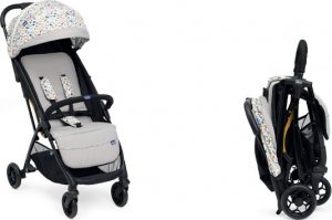 Wózek Chicco Glee - lekki wózek spacerowy do 22 kg | Uneven Black 4