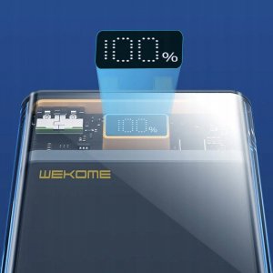Powerbank Wekome Power bank 10000 mAh Super Charging z wbudowanym kablem USB-C & Lightning PD 20W + QC 22.5W 3
