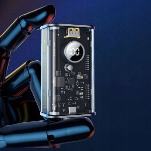 Powerbank Wekome Power bank 10000 mAh Fast Charging z wbudowanym kablem USB-C & Lightning PD 20W + QC 22.5W Czarny 4