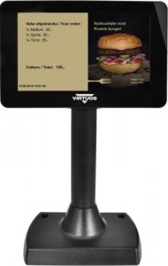 Virtuos Virtuos 7" LCD barevný zákaznický displej Virtuos SD700F, USB, černý 2