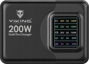 Ładowarka Viking Viking nabíječka USB GaN 200W PD Pro 1