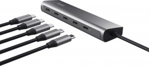 HUB USB Trust USB-C 5-portowy Halyx (25136) 4