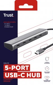 HUB USB Trust USB-C 5-portowy Halyx (25136) 8