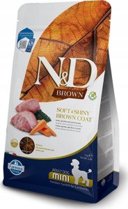 Farmina FARMINA N&D Brown Dog Lamb, Spirulina&Carrot Adult Mini - sucha karma dla psa - 2 kg 1