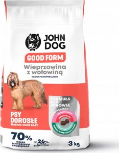 John Dog JOHN DOG Good Form Adult Średnie i duże rasy wieprzowina z wołowiną - sucha karma dla psa - 3 kg 2