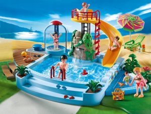 Playmobil Zestaw z figurkami Family Fun 4858 Basen odkryty ze zjeżdżalnią 2