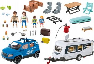 Playmobil Zestaw z figurkami Family Fun 71423 Samochód z przyczepą kempingową 2