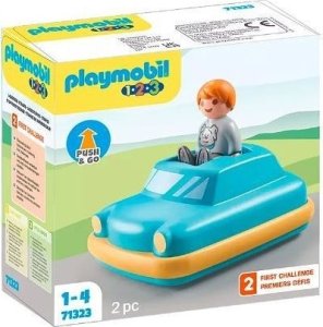 Playmobil Zestaw z figurką 1.2.3 71323 Samochód Push & Go 1