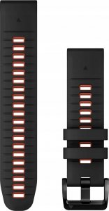 Garmin Pasek silikonowy na nadgarstek QuickFit 22 (czarny / czerwony / czarna sprzączka) 1