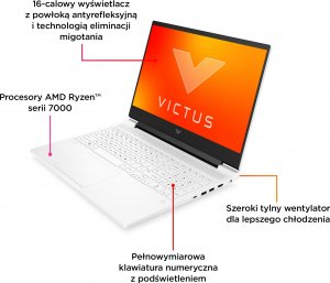 Laptop HP Victus 16 Ryzen 5 7640HS / 16 GB / 512 GB / RTX 4050 / 144Hz / Windows 11 Home (9R857EA) 13