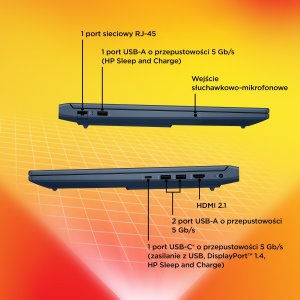 Laptop HP Victus 16 - Ryzen 7 7840HS | 16,1"-QHD-240Hz | 16GB | 1TB | no Os | RTX4060 | Szary 11