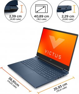 Laptop HP Victus 16 - Ryzen 7 7840HS | 16,1"-QHD-240Hz | 16GB | 1TB | no Os | RTX4060 | Szary 14