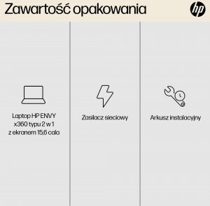 Laptop HP HP ENVY x360 15-fh0006nw Ryzen 5 7530U 15.6"FHD Touch IPS 250nits 16GB LPDDR4 SSD512 Radeon Integrated Graphics No ODD Win11 2Y Nightfall Black 17