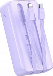 Powerbank Joyroom Joyroom JR-PBC06 z wbudowanymi kablami USB-C / Lightning 30W 10000mAh - fioletowy 7