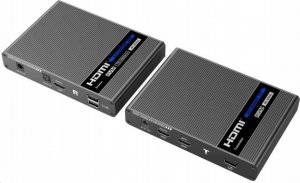 Kabel PremiumCord PremiumCord HDMI 2.0 KVM extender Ultra HD 4kx2k@60Hz na 70m s přenosem USB 2