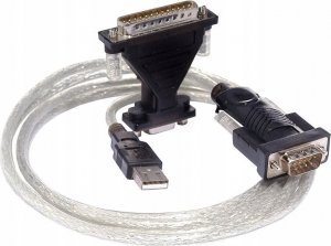 Kabel USB PremiumCord USB-A - RS-232 1.5 m Szary (ku232) 1