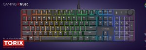 Klawiatura Trust TRUST klávesnice GXT 866 TORIX Herní Klávesnice, USB, USB-C, EN 13
