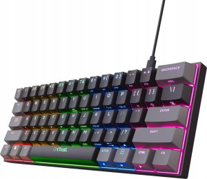Klawiatura Trust TRUST klávesnice GXT 867 ACIRA, 60%, Herní Klávesnice, USB, USB-C, US 4