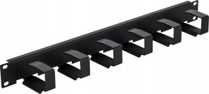 Triton TRITON 19" vyvazovací panel 1U, 6x vyvazovací háček 70x27 mm, černý 1