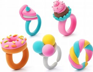 Tm Toys Masa Platyczna Hey Clay Bijou Sweet Rings 7