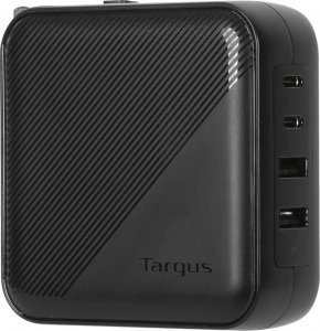 Ładowarka Targus Ładowarka cienna 100W GaN Black USB-A x2 and USB-C x2 3