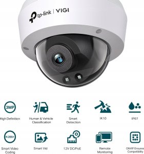 Kamera IP TP-Link VIGI C230I(4mm), 3MP, Dome, PoE, IR 30m 4