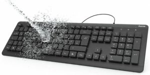 Klawiatura Hama Hama voděodolná klávesnice KC-600, kabelová, černá 3