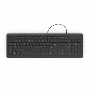 Klawiatura Hama Hama voděodolná klávesnice KC-600, kabelová, černá 10