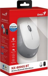Mysz Genius GENIUS myš NX-8000S BT/ duální Bluetooth + 2,4GHz/ 1200 dpi/ bezdrátová/ tichá/ bílošedá 7