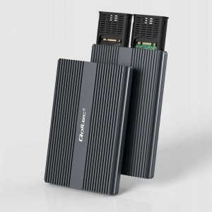Kieszeń Qoltec Obudowa/kieszeń Qoltec na dysk M.2 SSD | SATA | NVMe | USB-C | DUAL 2 x 2TB 11