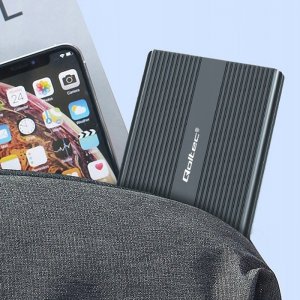 Kieszeń Qoltec Obudowa/kieszeń Qoltec na dysk M.2 SSD | SATA | NVMe | USB-C | DUAL 2 x 2TB 12