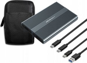 Kieszeń Qoltec Obudowa/kieszeń Qoltec na dysk M.2 SSD | SATA | NVMe | USB-C | DUAL 2 x 2TB 13