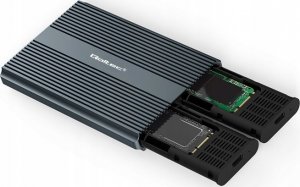 Kieszeń Qoltec Obudowa/kieszeń Qoltec na dysk M.2 SSD | SATA | NVMe | USB-C | DUAL 2 x 2TB 5