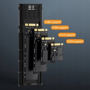 Kieszeń Qoltec Obudowa/kieszeń Qoltec NV2271 na dysk M.2 SSD | SATA | NVMe | USB-C | 2TB 7