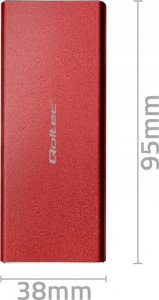 Kieszeń Qoltec Obudowa/kieszeń Qoltec na dysk M.2 SSD | SATA | NGFF | USB 3.0 | Super speed 5Gb/s | 2TB | Czerwony 3
