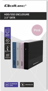 Kieszeń Qoltec Obudowa/kieszeń Qoltec na dysk SSD HDD 2.5" | SATA | USB 3.0 | Super speed 5Gb/s | 2TB | Różowy 5