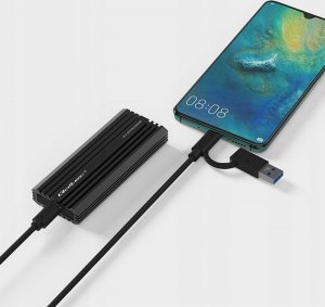 Kieszeń Qoltec Obudowa/kieszeń Qoltec NV2270 na dysk M.2 SSD | SATA | NVMe | USB-C | 2TB 6
