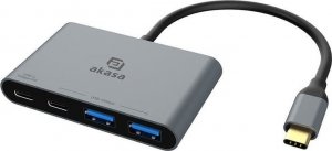 HUB USB Akasa AKASA Hub USB-C na 2x Typ-C + 2x Typ-A USB 3.2 1