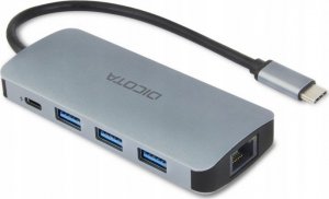 HUB USB Dicota Hub USB-C 8 w 1 Multi Hub 4K PD 100W 3