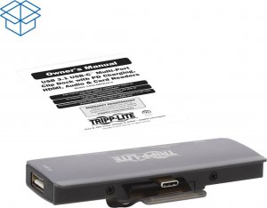 HUB USB Eaton Eaton Tripp Lite USB-C Dock with Removable Clip - For Laptops and Tablets, 4K HDMI, USB-A Hub, 60W PD Charging 8