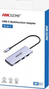 HUB USB Hikvision HIKSEMI hub DS8, Typ-C, 8v1, USB 3.0 5