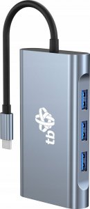 HUB USB TB Print HUB Adapter USB C 8w1 HDMIx2 USB VGA RJ45 PD 4