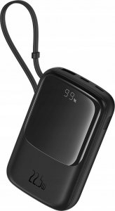 Powerbank Baseus Baseus Qpow Pro+ 10000mAh 22.5W z wbudowanym kablem USB-C i wyświetlaczem - czarny 4