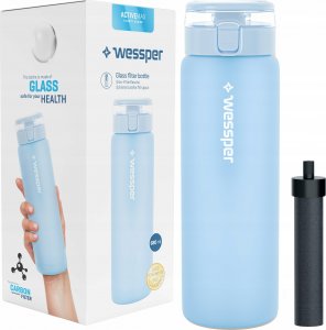 Wessper Butelka szklana na wodę WESSPER ActiveMax 680ml niebieska 1