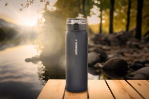 Wessper Butelka szklana na wodę WESSPER ActiveMax 680ml czarna 12