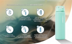 Wessper Butelka szklana na wodę WESSPER ActiveMax 680ml czarna 6